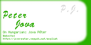 peter jova business card